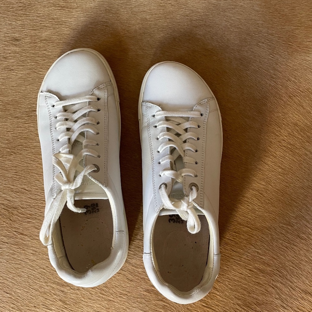 Birkenstock white shoes leather size 39